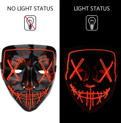 LED Light Up Halloween Mask