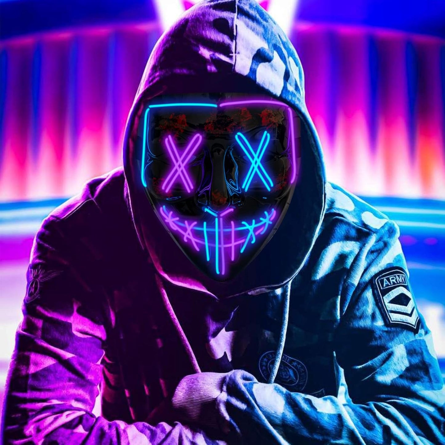 LED Light Up Halloween Mask