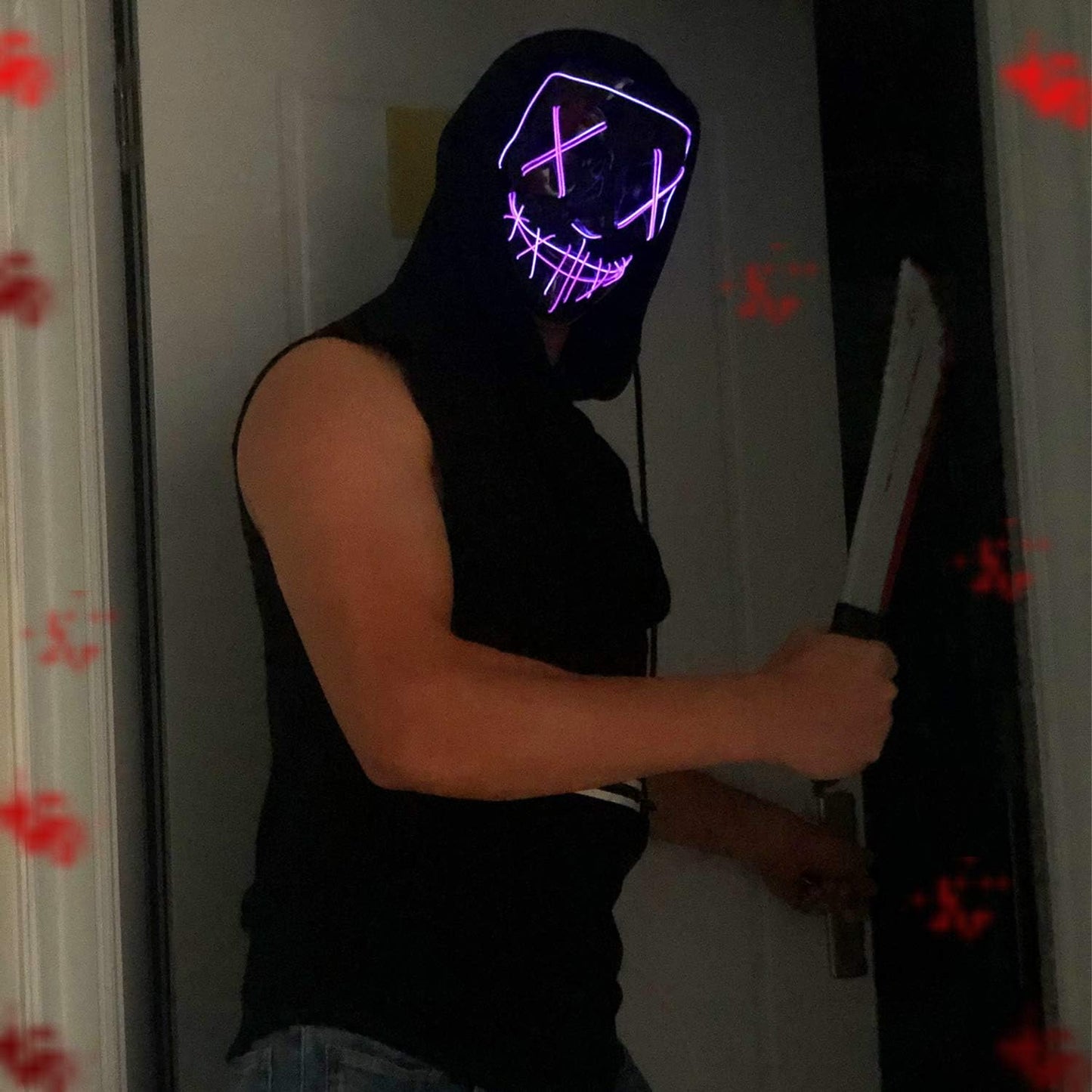 LED Light Up Halloween Mask