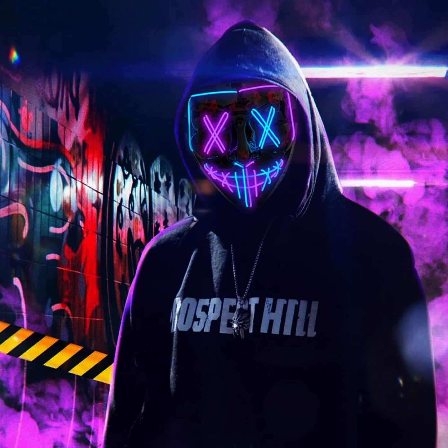 LED Light Up Halloween Mask