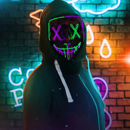 LED Light Up Halloween Mask