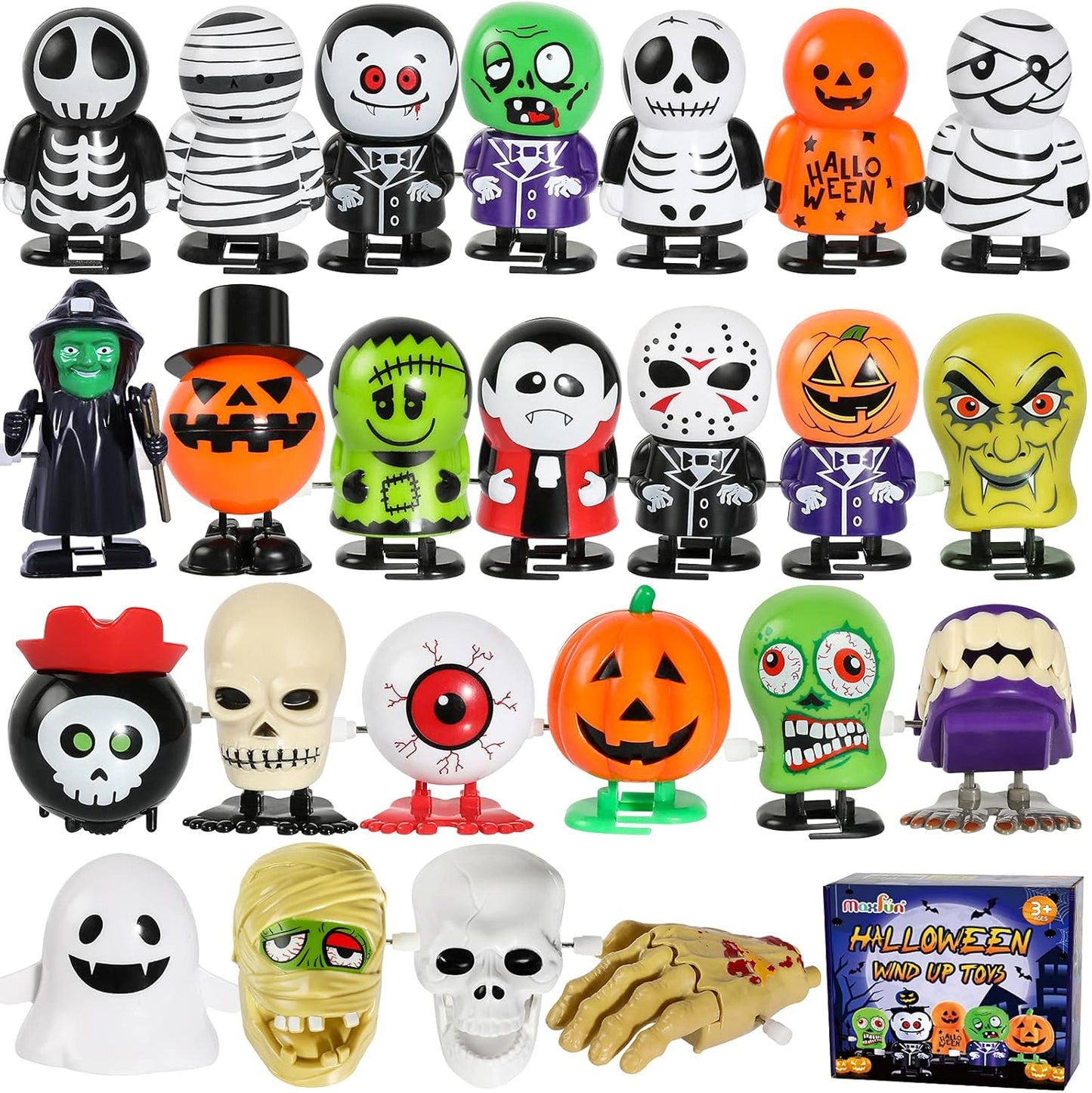 Halloween Wind Up Toys Assortment 24pcs Party Favors
